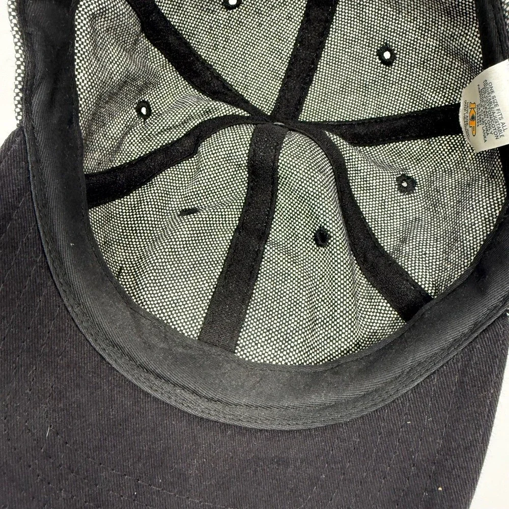 KNP All Time High Fox Patch Hat Mens Gray Black Strapback‎